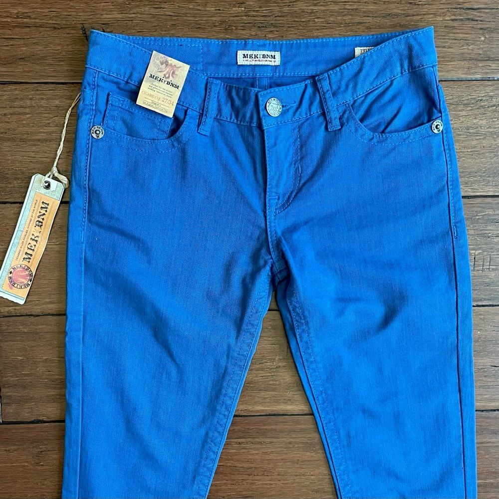 NWT MEK Denim Tyler Cigarette Blue Pants Size 27 × 34 - Picture 5 of 15